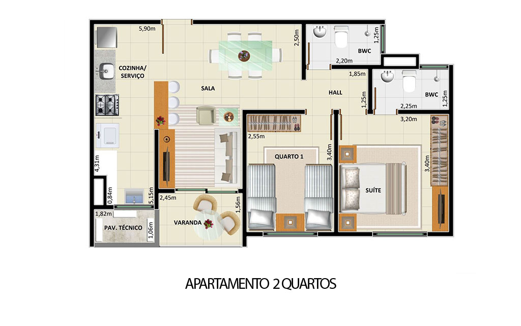 Apartamento Acqua Blu Residence Club - Teresina-PI