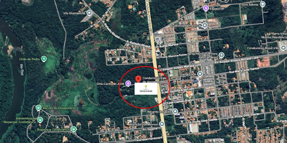 Localização condomínio Vale do Arvoredo Av Presidente Kennedy Morros Teresina