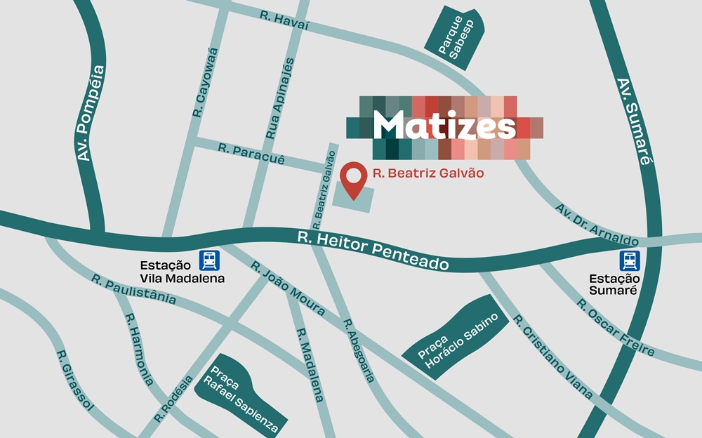 Localização Matizes Vila Madalena São Paulo SP