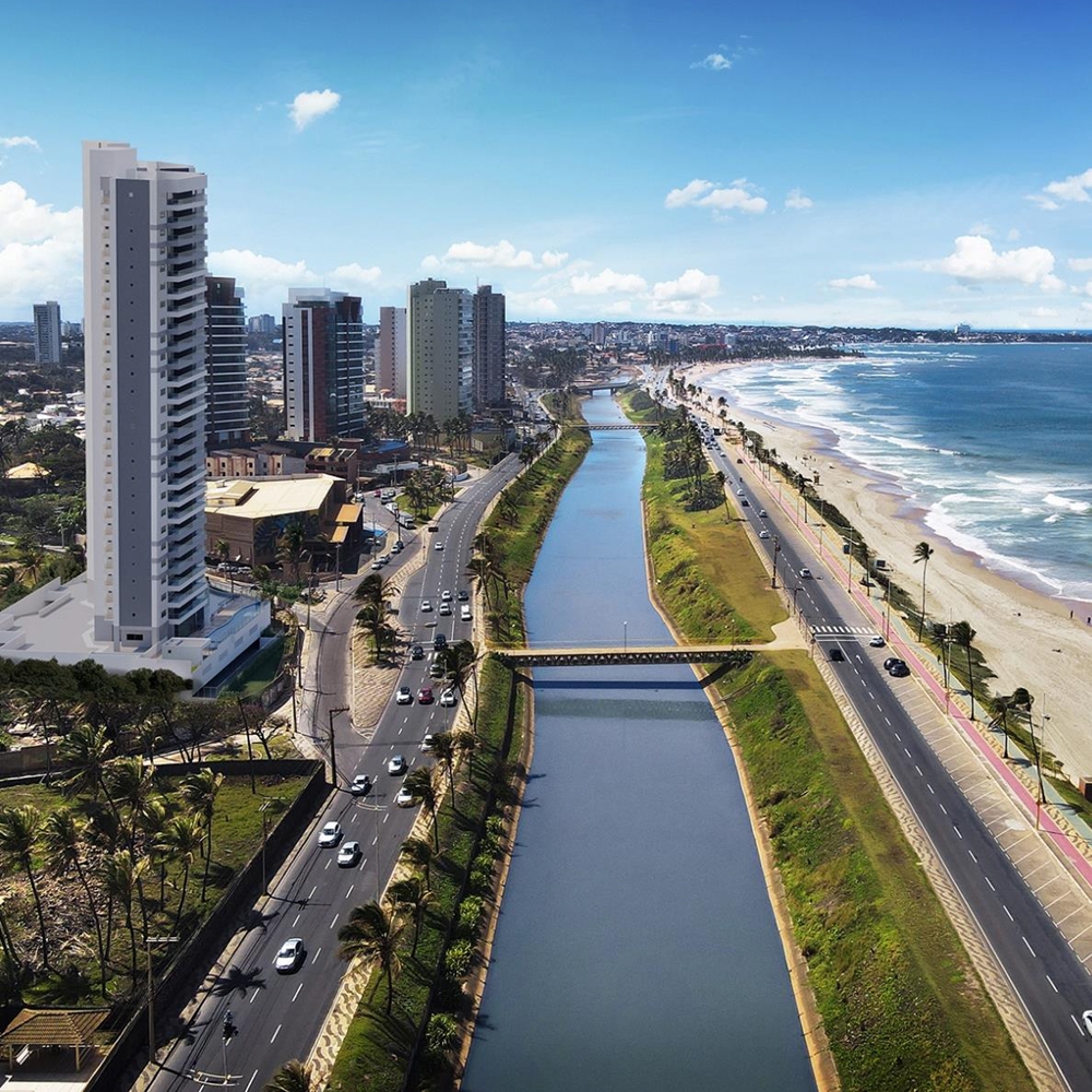 Localização Ocean View em Jaguaribe Salvador (BA)