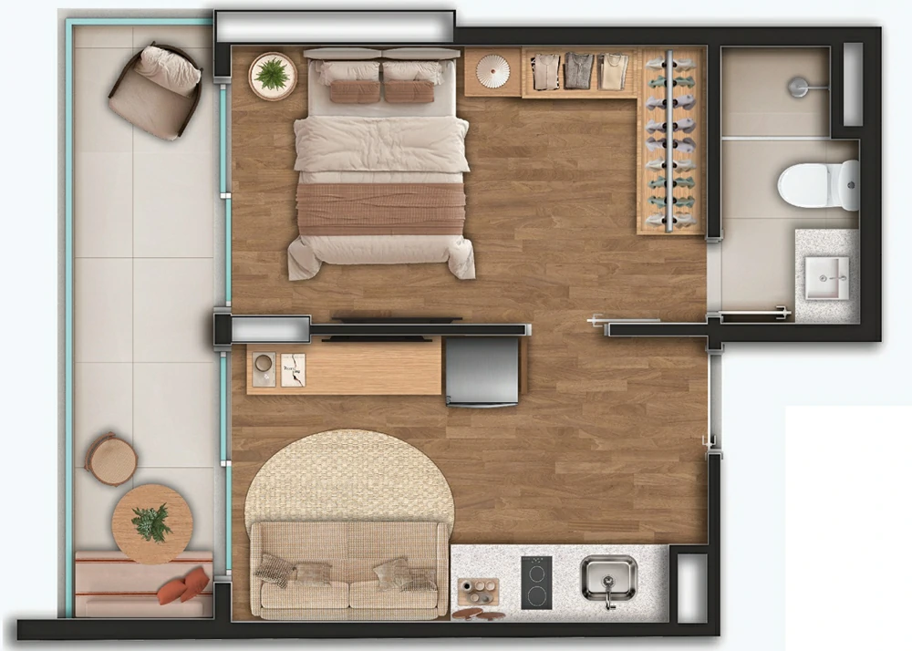 Planta Apartamento Ocean Jardim Brasil Salvador BA