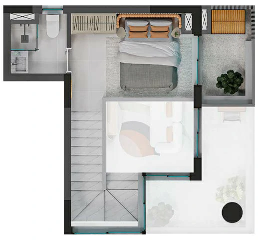 Verde Città Studio Duplex 2º Pavimento