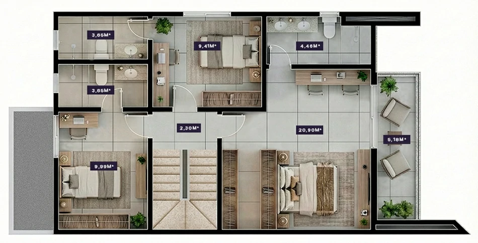 Lumiere Residence Planta Pavimento Superior