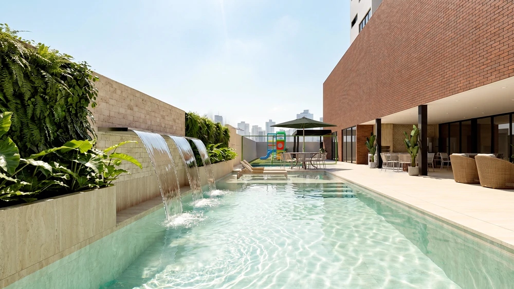Área de lazer com piscina do Capri Teresina