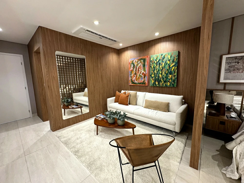 Sala de estar do decorado de 42 m do Rio Poty Offices e Residences