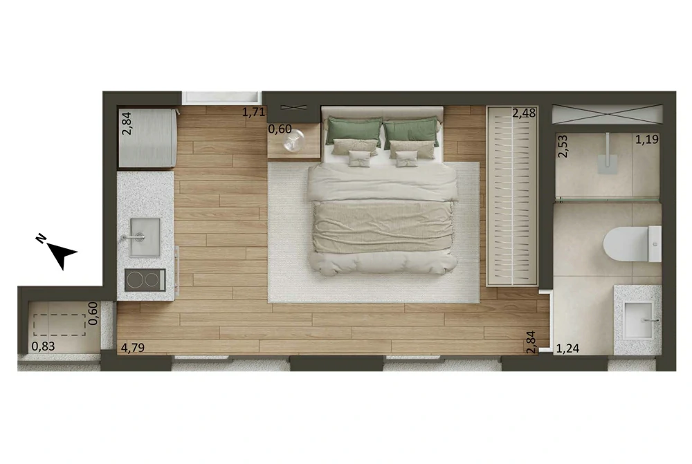 Arte Paulista Studio Planta Tipo 2